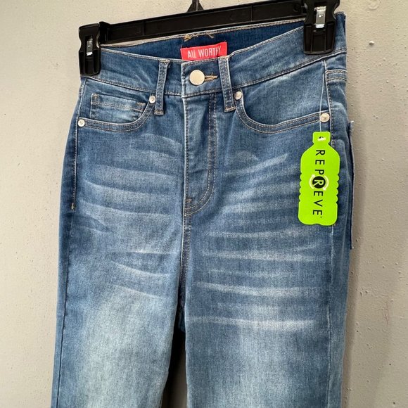 All Worthy Hunter McGrady Skinny Ankle Denim Jeans size 0 Blue A384407 NWT - Picture 3 of 6